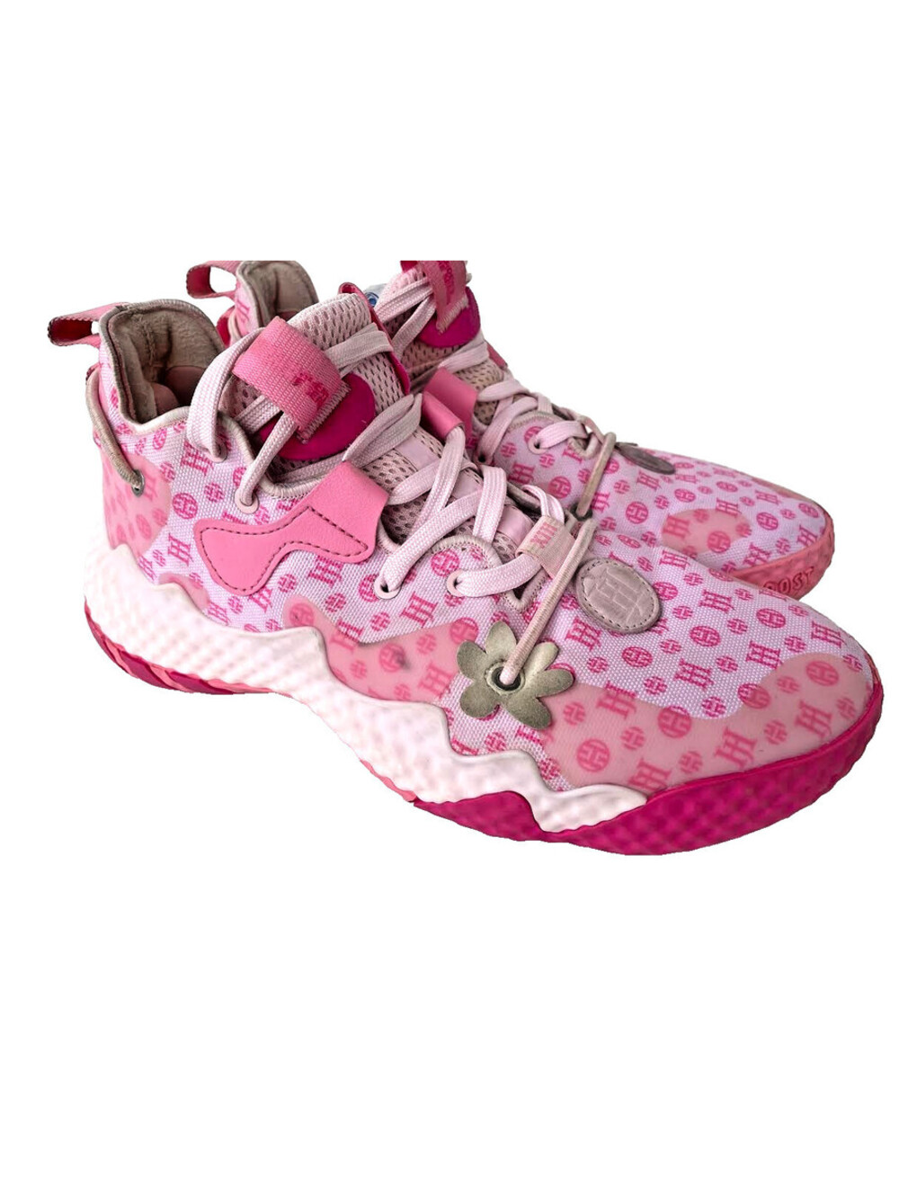 Adidas Harden Vol. 6 — Women's Pink Monogram Colorway Basketball Shoes